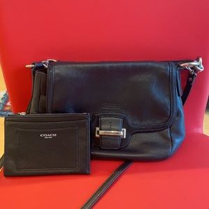 Coach Leather Purse & matching card holder key chain